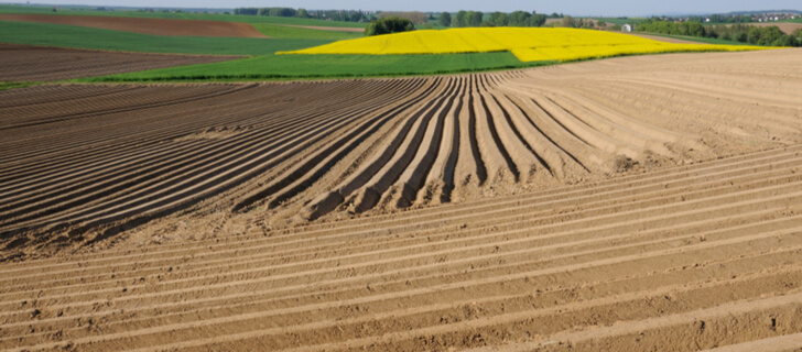 ploughed farming land