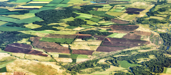 farm view from satellite