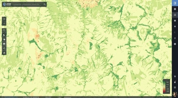 Landsat 8 imágenes del Parque Nacional Chapada dos Veadeiros antes del incendio