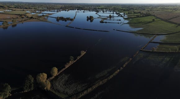 áreas agrícolas inundadas