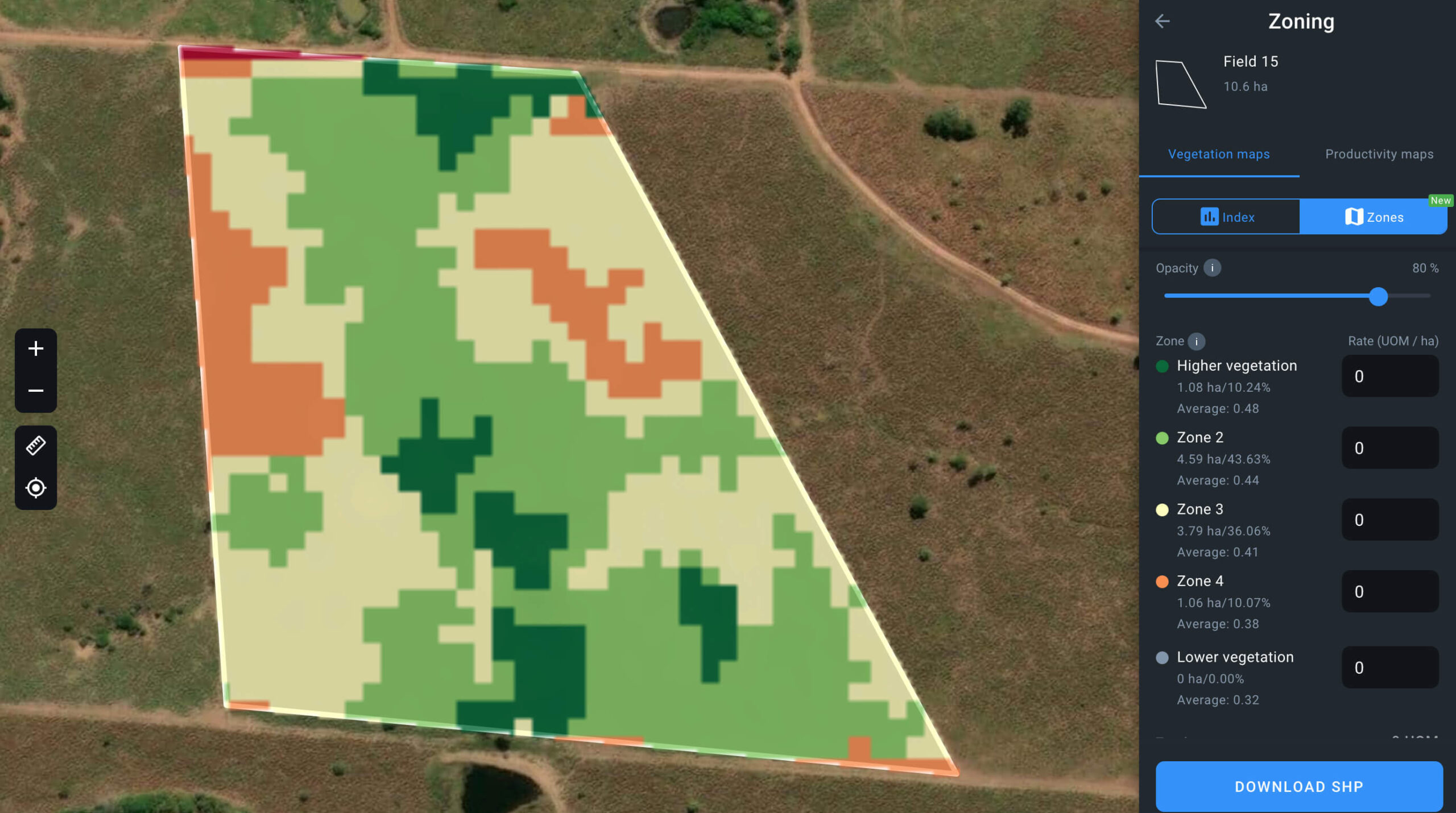 zoning for VRA fertilizer