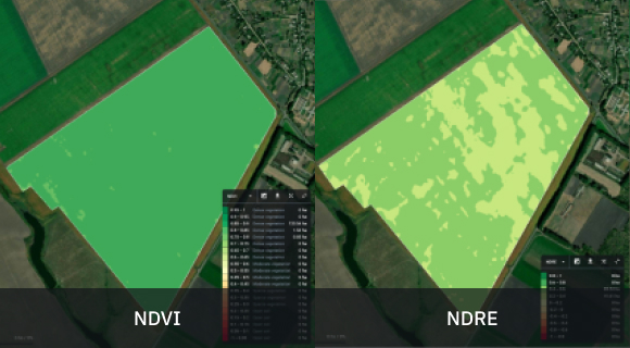 NDRE vs. NDVI