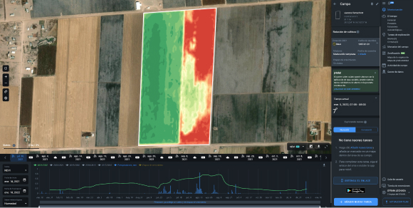 карта NDVI, 30 июля