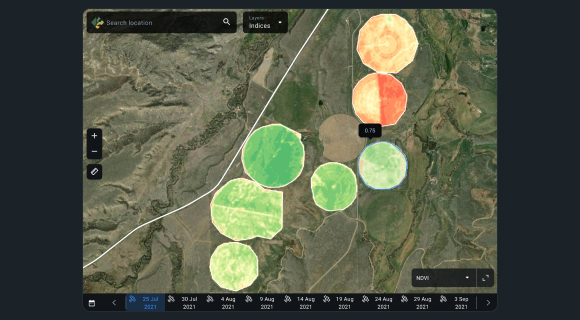 o índice de camadas na EOS Crop Monitoring