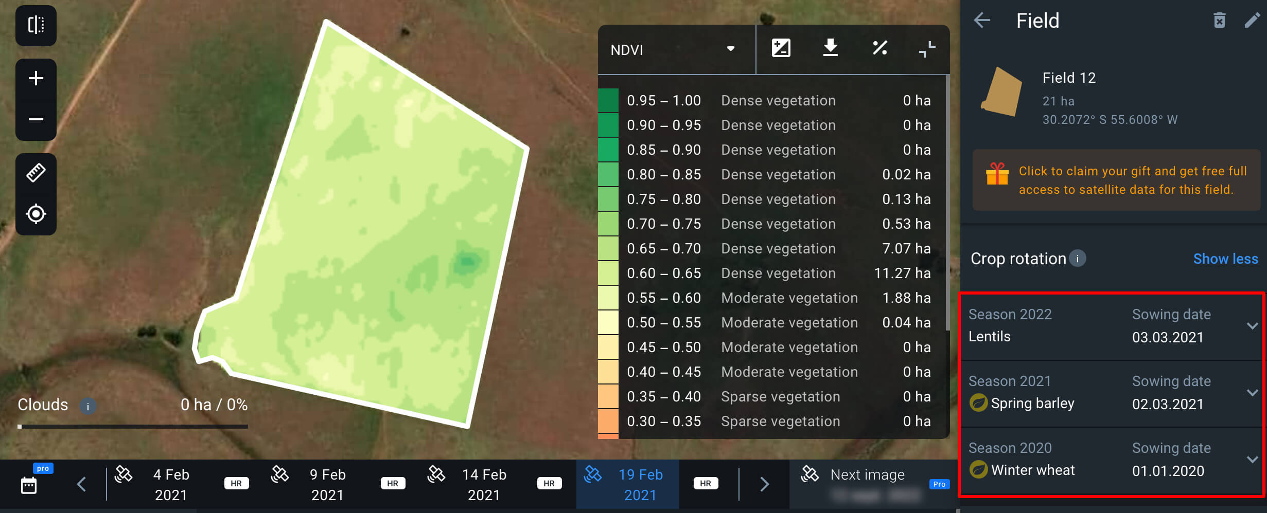 rotating winter wheat - spring oats - lentils